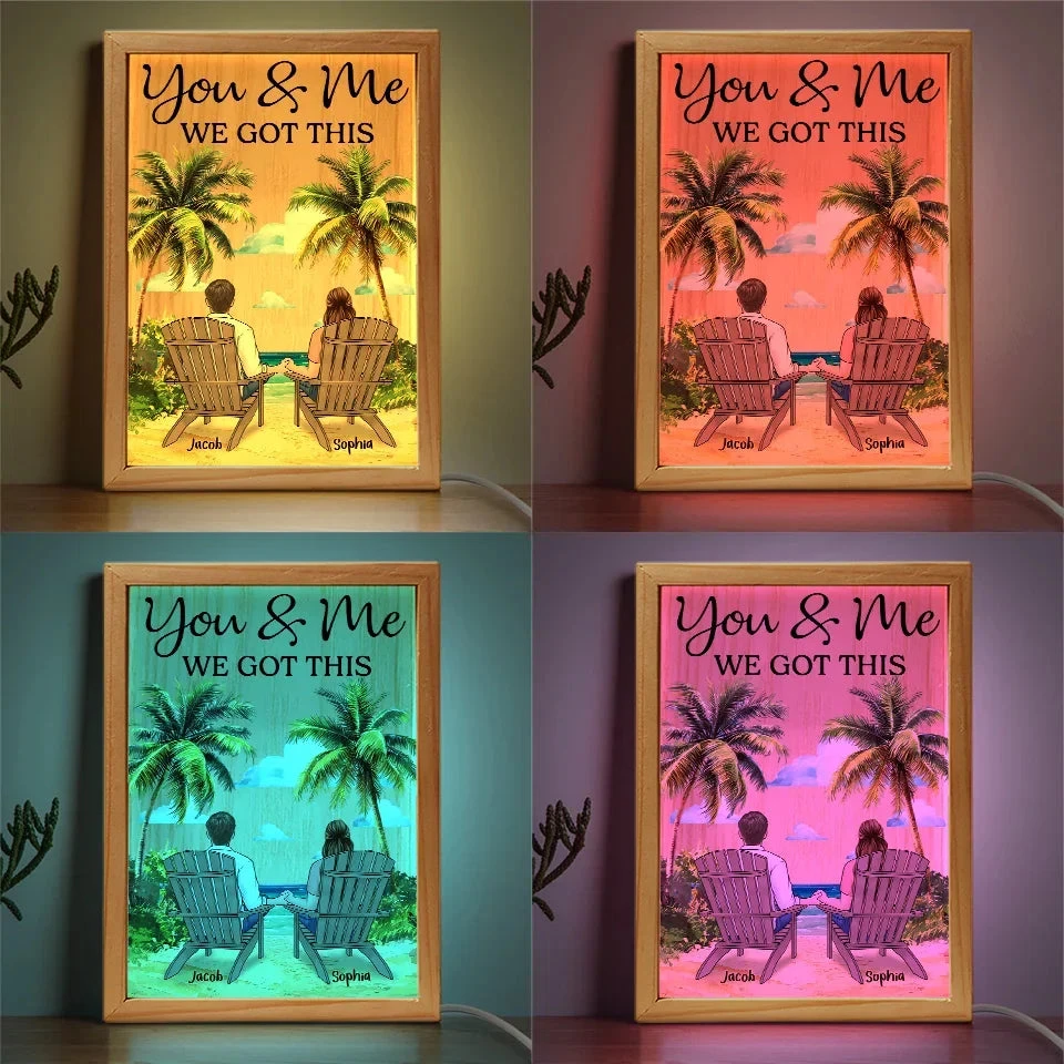 You And Me Through It All, We Got This - Couple Personalized Custom Frame Light Box - Gift For Husband Wife, Anniversary 5 You And Me Through It All, We Got This - Couple Personalized Custom Frame Light Box - Gift For Husband Wife, Anniversary - Image 5