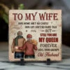Our Home May Be Small, But Our Love Makes It Grand - Couple Personalized Custom Square Shaped Stone With Stand - Gift For Husband Wife, Anniversary