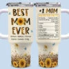My Grandma, My Hero - Family Personalized Custom 40 Oz Stainless Steel Tumbler With Handle - Gift For Mom, Grandma