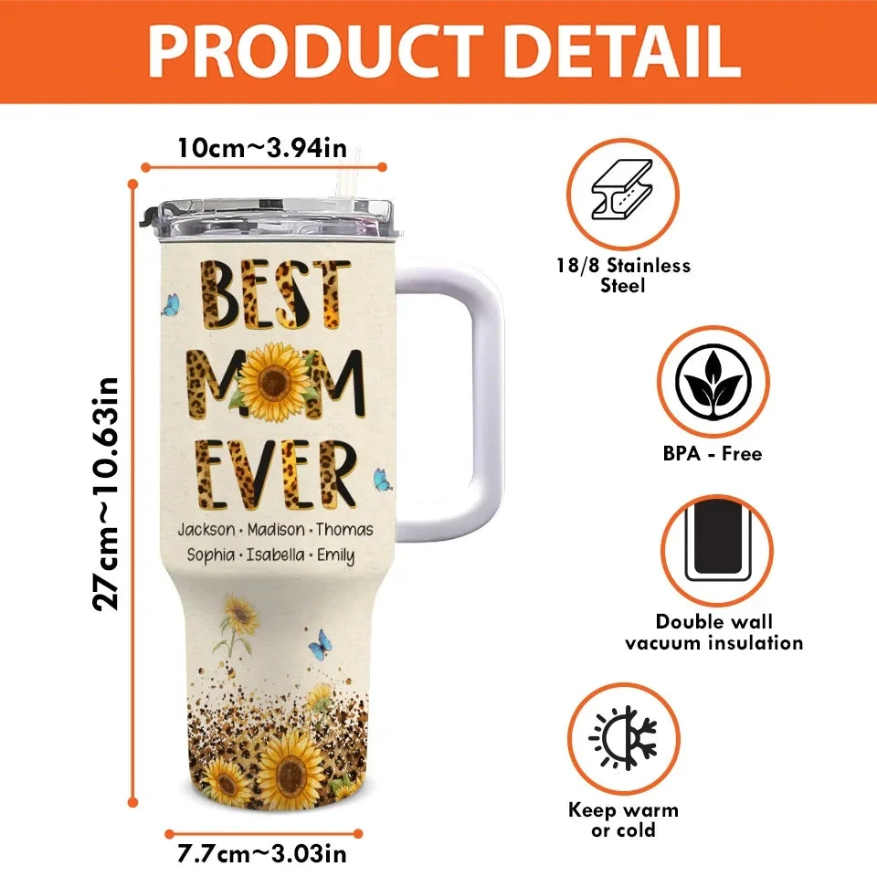 My Grandma, My Hero - Family Personalized Custom 40 Oz Stainless Steel Tumbler With Handle - Gift For Mom, Grandma 4 My Grandma, My Hero - Family Personalized Custom 40 Oz Stainless Steel Tumbler With Handle - Gift For Mom, Grandma - Image 4