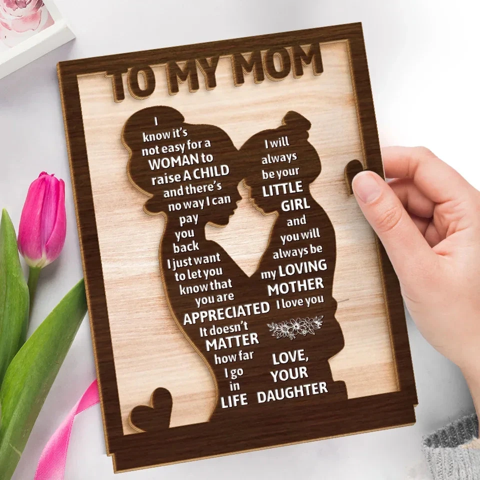 You Will Be My Loving Mother - Family Personalized Custom Shaped 2-Layered Wooden Plaque With Flat Stand - House Warming Gift For Mom 4 You Will Be My Loving Mother - Family Personalized Custom Shaped 2-Layered Wooden Plaque With Flat Stand - House Warming Gift For Mom - Image 4