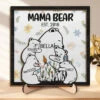 Grandma Bear Hugs Are The Cure For Everything - Family Personalized Custom 2-Layered Wooden Plaque With Stand - Gift For Mom, Grandma