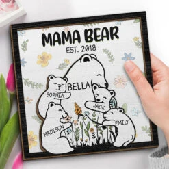 Grandma Bear Hugs Are The Cure For Everything - Family Personalized Custom 2-Layered Wooden Plaque With Stand - Gift For Mom, Grandma 8 Grandma Bear Hugs Are The Cure For Everything - Family Personalized Custom 2-Layered Wooden Plaque With Stand - Gift For Mom, Grandma -Pawfect House Store 6788b9f3186ee