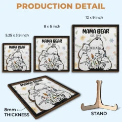 Grandma Bear Hugs Are The Cure For Everything - Family Personalized Custom 2-Layered Wooden Plaque With Stand - Gift For Mom, Grandma 11 Grandma Bear Hugs Are The Cure For Everything - Family Personalized Custom 2-Layered Wooden Plaque With Stand - Gift For Mom, Grandma -Pawfect House Store 6788ba0587244