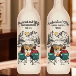 Camping Partners For Life - Couple Personalized Custom Bottle Lamp - Gift For Husband Wife, Camping Lovers -Pawfect House Store 6788dbee6bb1f