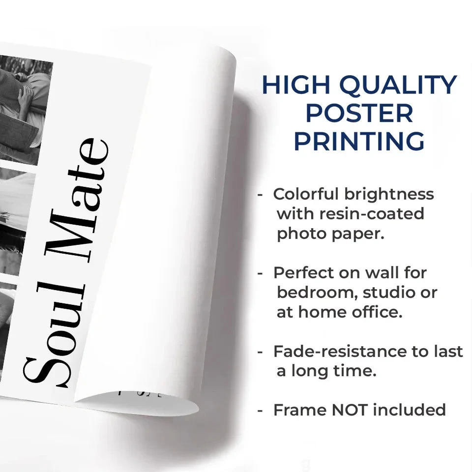 Custom Photo Soul Mate Came Into Your Life And Changed Everything For The Better - Couple Personalized Custom Vertical Poster - Gift For Husband Wife, Anniversary 5 Custom Photo Soul Mate Came Into Your Life And Changed Everything For The Better - Couple Personalized Custom Vertical Poster - Gift For Husband Wife, Anniversary - Image 5