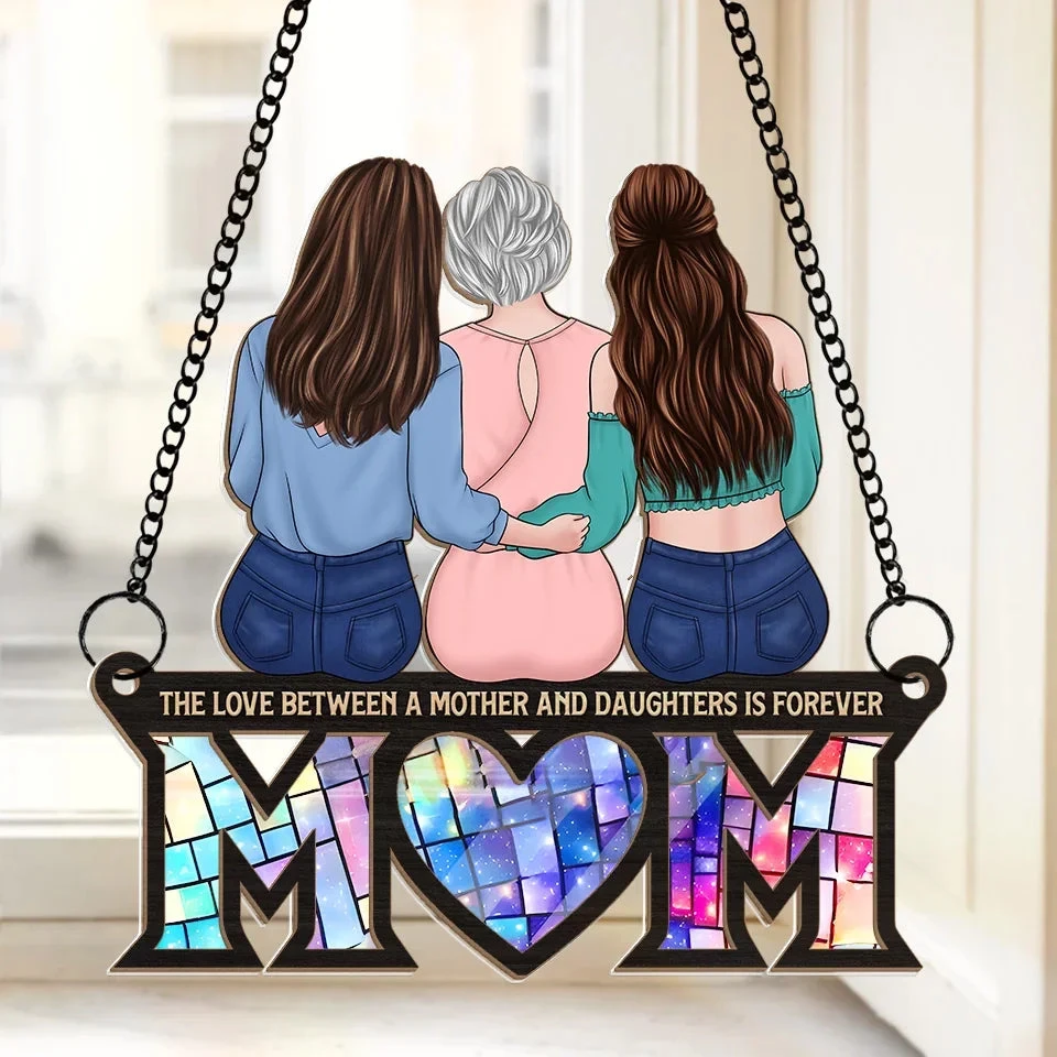 I Am Who I Am Because Of You, Mom - Family Personalized Window Hanging Suncatcher Ornament - Gift For Mom, Daughter 1 I Am Who I Am Because Of You, Mom - Family Personalized Window Hanging Suncatcher Ornament - Gift For Mom, Daughter