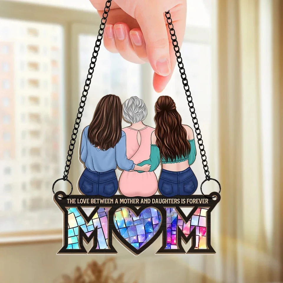 I Am Who I Am Because Of You, Mom - Family Personalized Window Hanging Suncatcher Ornament - Gift For Mom, Daughter 3 I Am Who I Am Because Of You, Mom - Family Personalized Window Hanging Suncatcher Ornament - Gift For Mom, Daughter - Image 3