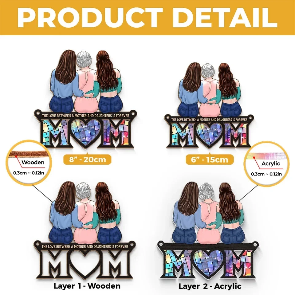 I Am Who I Am Because Of You, Mom - Family Personalized Window Hanging Suncatcher Ornament - Gift For Mom, Daughter 5 I Am Who I Am Because Of You, Mom - Family Personalized Window Hanging Suncatcher Ornament - Gift For Mom, Daughter - Image 5