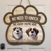 Welcome To Our Home - Dog Personalized Custom Home Decor Wood Sign - House Warming Gift For Pet Owners, Pet Lovers