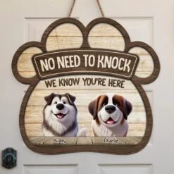 Welcome To Our Home - Dog Personalized Custom Home Decor Wood Sign - House Warming Gift For Pet Owners, Pet Lovers