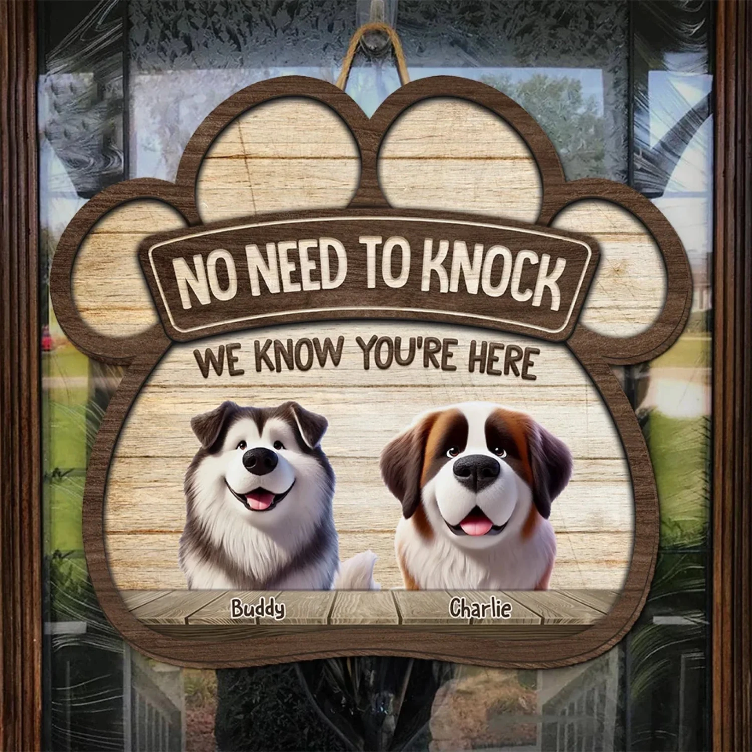 Welcome To Our Home - Dog Personalized Custom Home Decor Wood Sign - House Warming Gift For Pet Owners, Pet Lovers 4 Welcome To Our Home - Dog Personalized Custom Home Decor Wood Sign - House Warming Gift For Pet Owners, Pet Lovers - Image 4