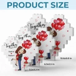 Together Is My Favorite Place To Be - Couple Personalized Custom Heart Shaped Building Brick Blocks - Gift For Husband Wife, Anniversary 11 Together Is My Favorite Place To Be - Couple Personalized Custom Heart Shaped Building Brick Blocks - Gift For Husband Wife, Anniversary -Pawfect House Store 6789fb1aeb9c3