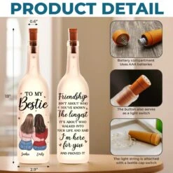 Truly Great Friends Are Hard To Find, Difficult To Leave - Bestie Personalized Custom Bottle Lamp - Gift For Best Friends, BFF, Sisters 9 Truly Great Friends Are Hard To Find, Difficult To Leave - Bestie Personalized Custom Bottle Lamp - Gift For Best Friends, BFF, Sisters -Pawfect House Store 678a01744be21