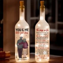 Thank You For Always Being There For Me - Couple Personalized Custom Bottle Lamp - Gift For Husband Wife, Anniversary