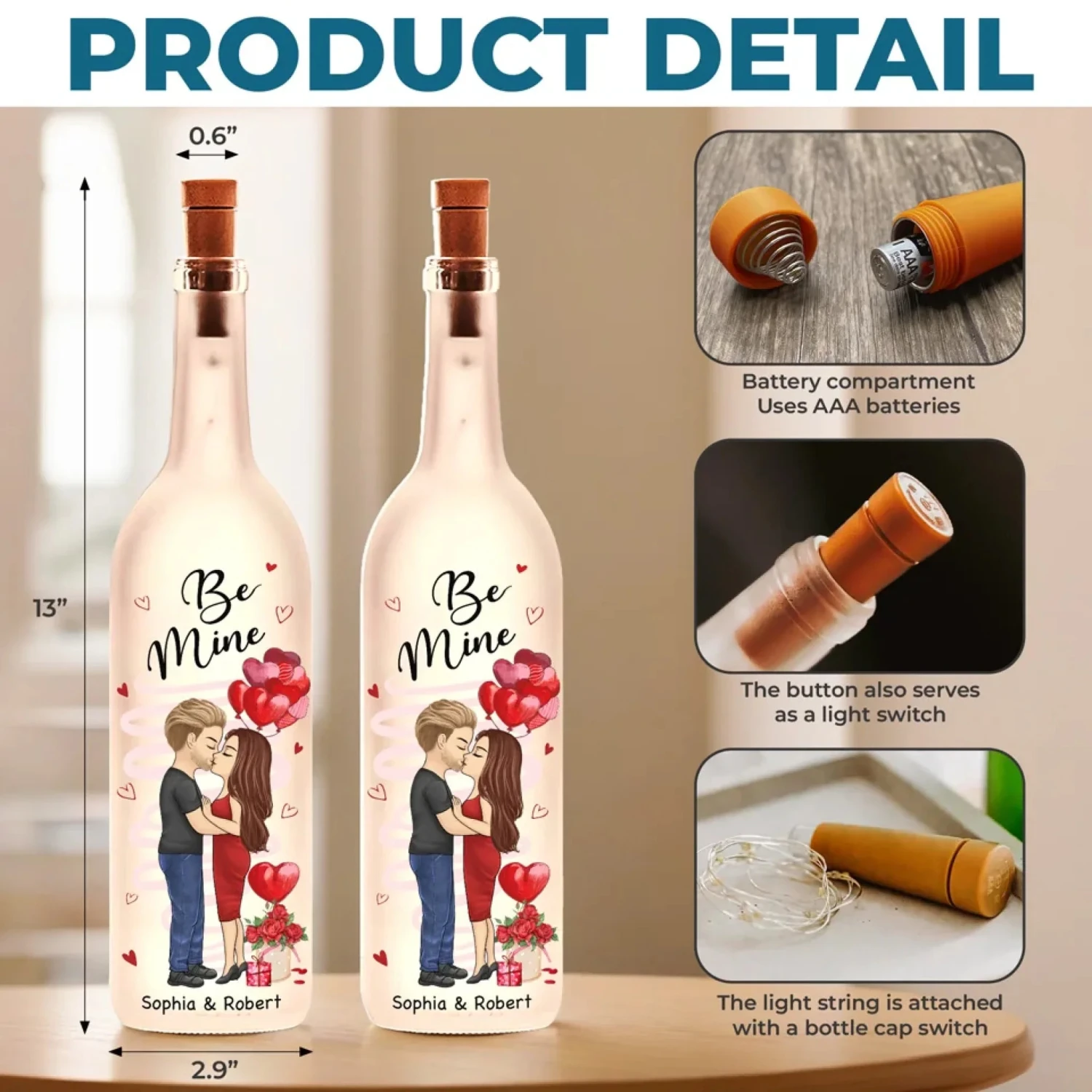 Love Is A Dance We Both Know - Couple Personalized Custom Bottle Lamp - Gift For Husband Wife, Anniversary 5 Love Is A Dance We Both Know - Couple Personalized Custom Bottle Lamp - Gift For Husband Wife, Anniversary - Image 5