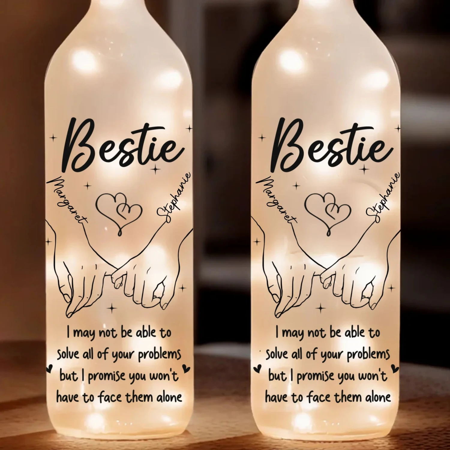 I’m Always Here For You - Bestie Personalized Custom Bottle Lamp - Gift For Best Friends, BFF, Sisters 2 I’m Always Here For You - Bestie Personalized Custom Bottle Lamp - Gift For Best Friends, BFF, Sisters - Image 2