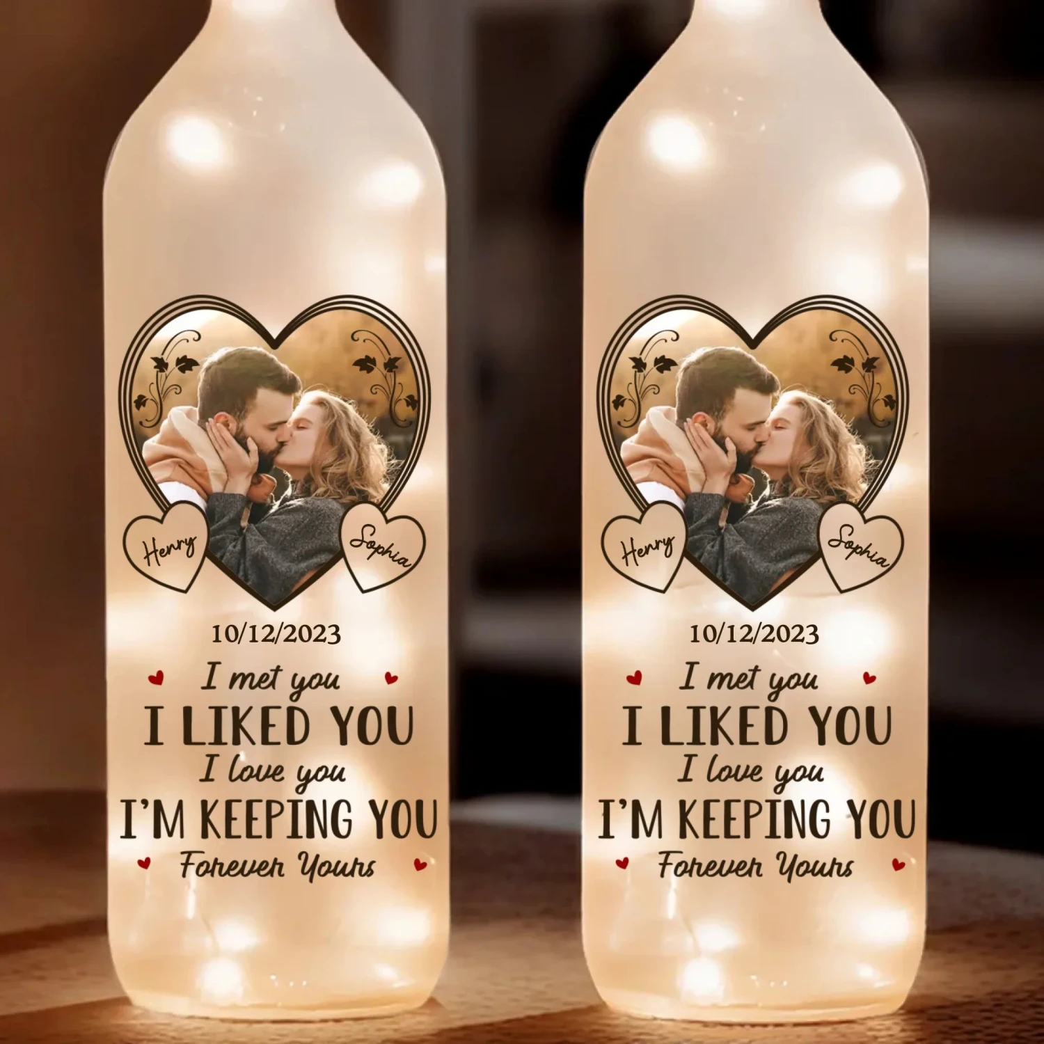 Custom Photo Forever Is Just The Beginning With You - Couple Personalized Custom Bottle Lamp - Gift For Husband Wife, Anniversary 2 Custom Photo Forever Is Just The Beginning With You - Couple Personalized Custom Bottle Lamp - Gift For Husband Wife, Anniversary - Image 2