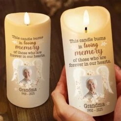 Custom Photo This Candle Shines In Cherished Memory - Memorial Personalized Custom LED Candle - Sympathy Gift For Family Members 6 Custom Photo This Candle Shines In Cherished Memory - Memorial Personalized Custom LED Candle - Sympathy Gift For Family Members -Pawfect House Store 678a16069f7e5