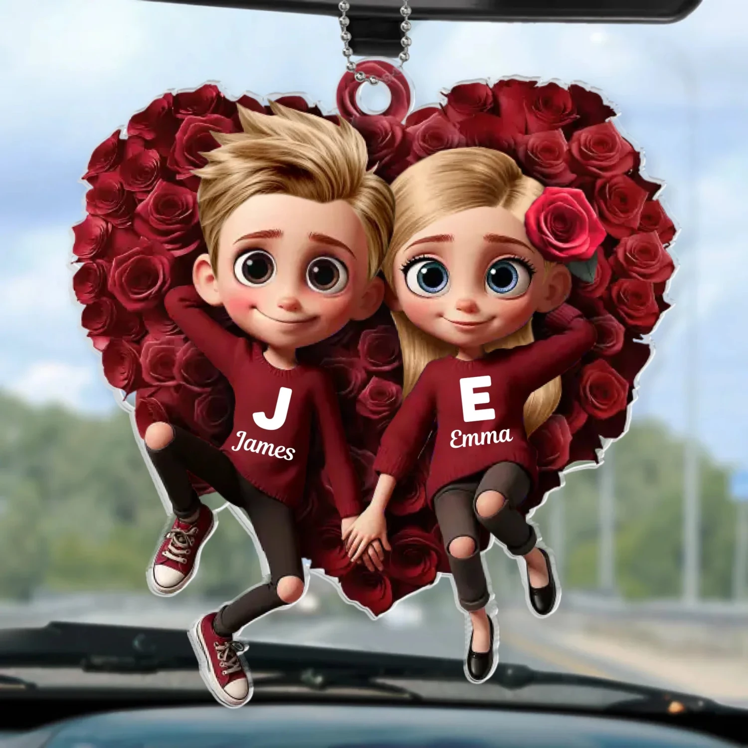 Every Journey Reminds Us Of Our Love - Couple Personalized Custom Car Ornament - Acrylic Custom Shaped - Gift For Husband Wife, Anniversary 2 Every Journey Reminds Us Of Our Love - Couple Personalized Custom Car Ornament - Acrylic Custom Shaped - Gift For Husband Wife, Anniversary - Image 2