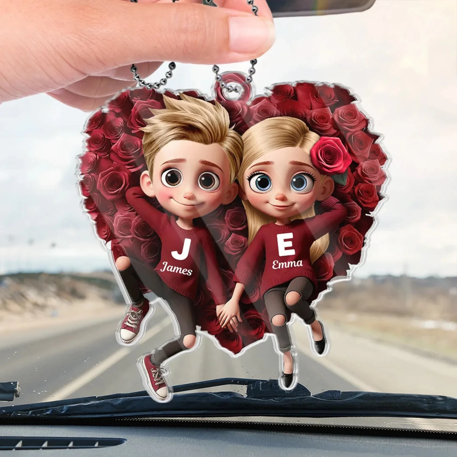 Every Journey Reminds Us Of Our Love - Couple Personalized Custom Car Ornament - Acrylic Custom Shaped - Gift For Husband Wife, Anniversary 4 Every Journey Reminds Us Of Our Love - Couple Personalized Custom Car Ornament - Acrylic Custom Shaped - Gift For Husband Wife, Anniversary - Image 4