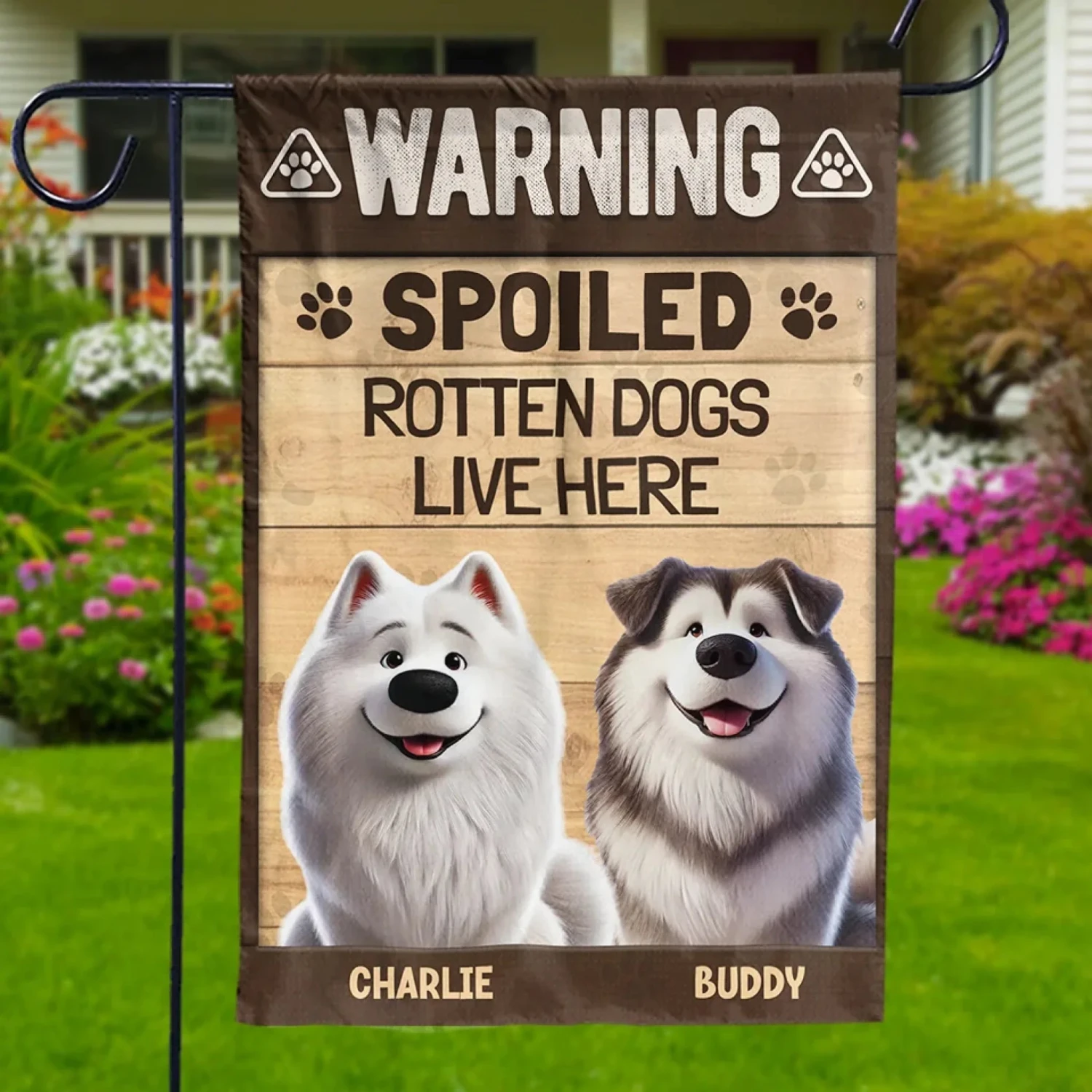 A Little Bit Rotten And A Lotta Love - Dog Personalized Custom Flag - Gift For Pet Owners, Pet Lovers 4 A Little Bit Rotten And A Lotta Love - Dog Personalized Custom Flag - Gift For Pet Owners, Pet Lovers - Image 4