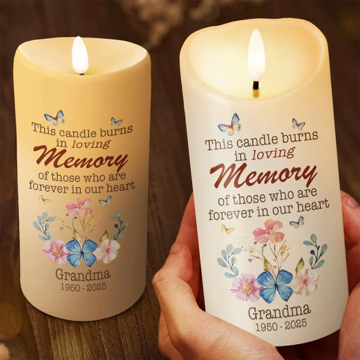 This Candle Illuminates Cherished Memories - Memorial Personalized Custom LED Candle - Sympathy Gift For Family Members 3 This Candle Illuminates Cherished Memories - Memorial Personalized Custom LED Candle - Sympathy Gift For Family Members - Image 3