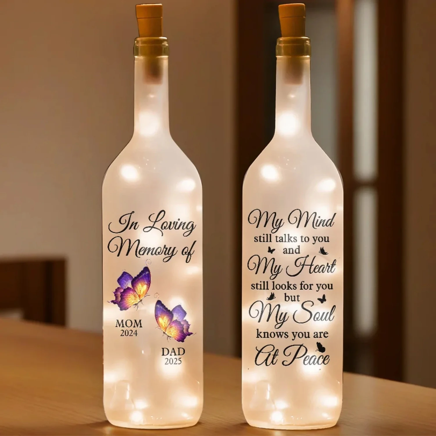 My Heart Still Looks For You - Memorial Personalized Custom Bottle Lamp - Sympathy Gift For Family Members 3 My Heart Still Looks For You - Memorial Personalized Custom Bottle Lamp - Sympathy Gift For Family Members - Image 3