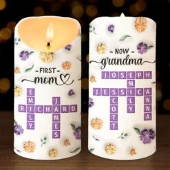 A Wonderful Mother With Lots Of Practice - Family Personalized Custom 3D Inflated Effect Printed LED Candle - Gift For Mom, Grandma
