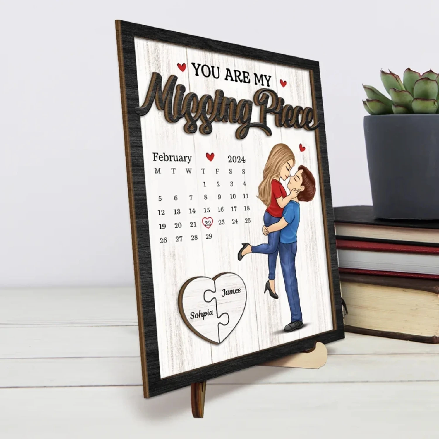 Hold Me Tight, And I'll Never Let Go - Couple Personalized Custom 2-Layered Wooden Plaque With Stand - Gift For Husband Wife, Anniversary 4 Hold Me Tight, And I'll Never Let Go - Couple Personalized Custom 2-Layered Wooden Plaque With Stand - Gift For Husband Wife, Anniversary - Image 4