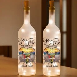 You Are My Heartbeat - Couple Personalized Custom Bottle Lamp - Gift For Husband Wife, Anniversary -Pawfect House Store 678dfc36c26ba