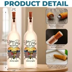 You Are My Heartbeat - Couple Personalized Custom Bottle Lamp - Gift For Husband Wife, Anniversary -Pawfect House Store 678dfc458f251