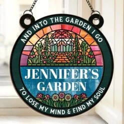 Find A Little Peace In Your Space - Family Personalized Window Hanging Suncatcher - Gift For Yourself, Best Friends, Siblings, Family Members