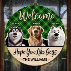 Home Is Where The Dog Is - Dog Personalized Custom Home Decor Wood Sign - House Warming Gift For Pet Owners, Pet Lovers -Pawfect House Store 678e0085d6c49