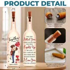 Let Love Light The Way - Couple Personalized Custom Bottle Lamp - Gift For Husband Wife, Anniversary 9 Let Love Light The Way - Couple Personalized Custom Bottle Lamp - Gift For Husband Wife, Anniversary -Pawfect House Store 678e03c9b0f4d