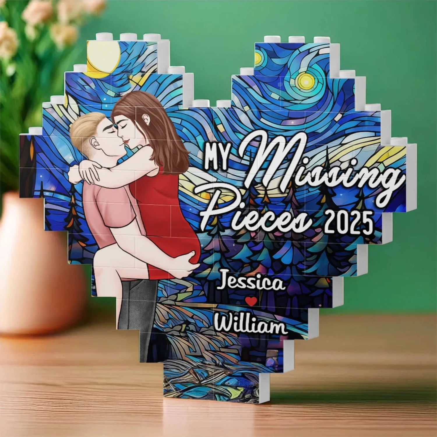 You Are My Forever And Always - Couple Personalized Custom Heart Shaped Building Brick Blocks - Gift For Husband Wife, Anniversary 1 You Are My Forever And Always - Couple Personalized Custom Heart Shaped Building Brick Blocks - Gift For Husband Wife, Anniversary