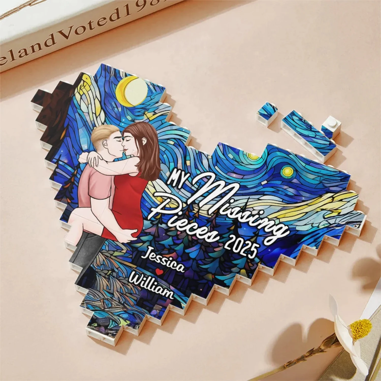 You Are My Forever And Always - Couple Personalized Custom Heart Shaped Building Brick Blocks - Gift For Husband Wife, Anniversary 3 You Are My Forever And Always - Couple Personalized Custom Heart Shaped Building Brick Blocks - Gift For Husband Wife, Anniversary - Image 3