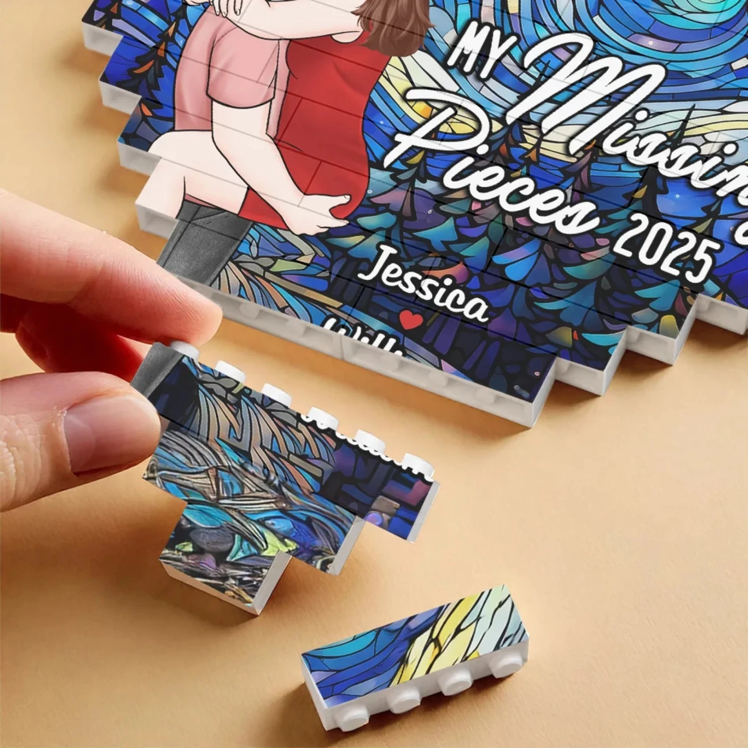 You Are My Forever And Always - Couple Personalized Custom Heart Shaped Building Brick Blocks - Gift For Husband Wife, Anniversary 4 You Are My Forever And Always - Couple Personalized Custom Heart Shaped Building Brick Blocks - Gift For Husband Wife, Anniversary - Image 4