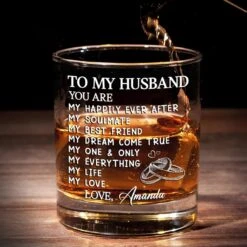You Are My Happily Ever After - Couple Personalized Custom Whiskey Glass - Gift For Husband Wife, Anniversary