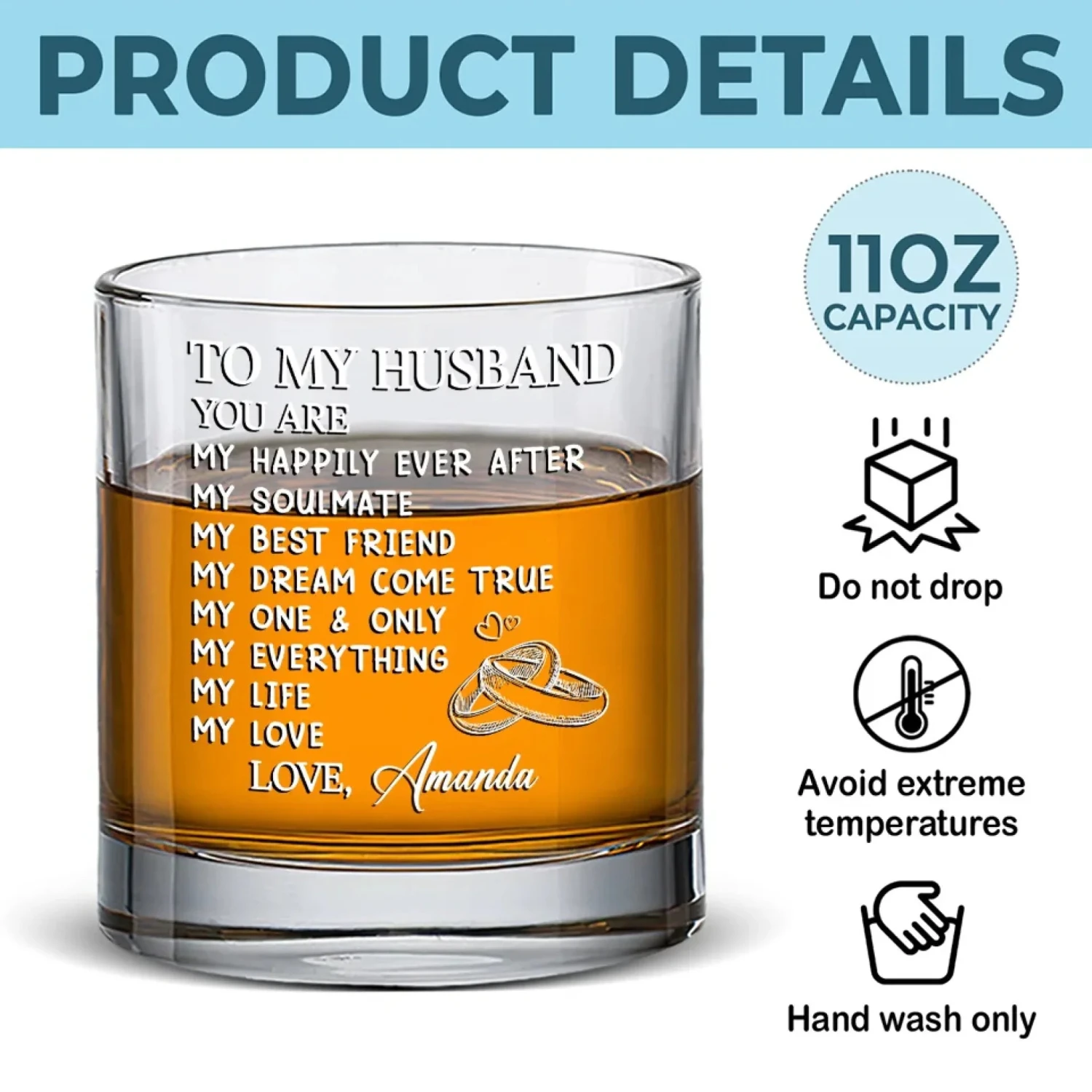 You Are My Happily Ever After - Couple Personalized Custom Whiskey Glass - Gift For Husband Wife, Anniversary 5 You Are My Happily Ever After - Couple Personalized Custom Whiskey Glass - Gift For Husband Wife, Anniversary - Image 5