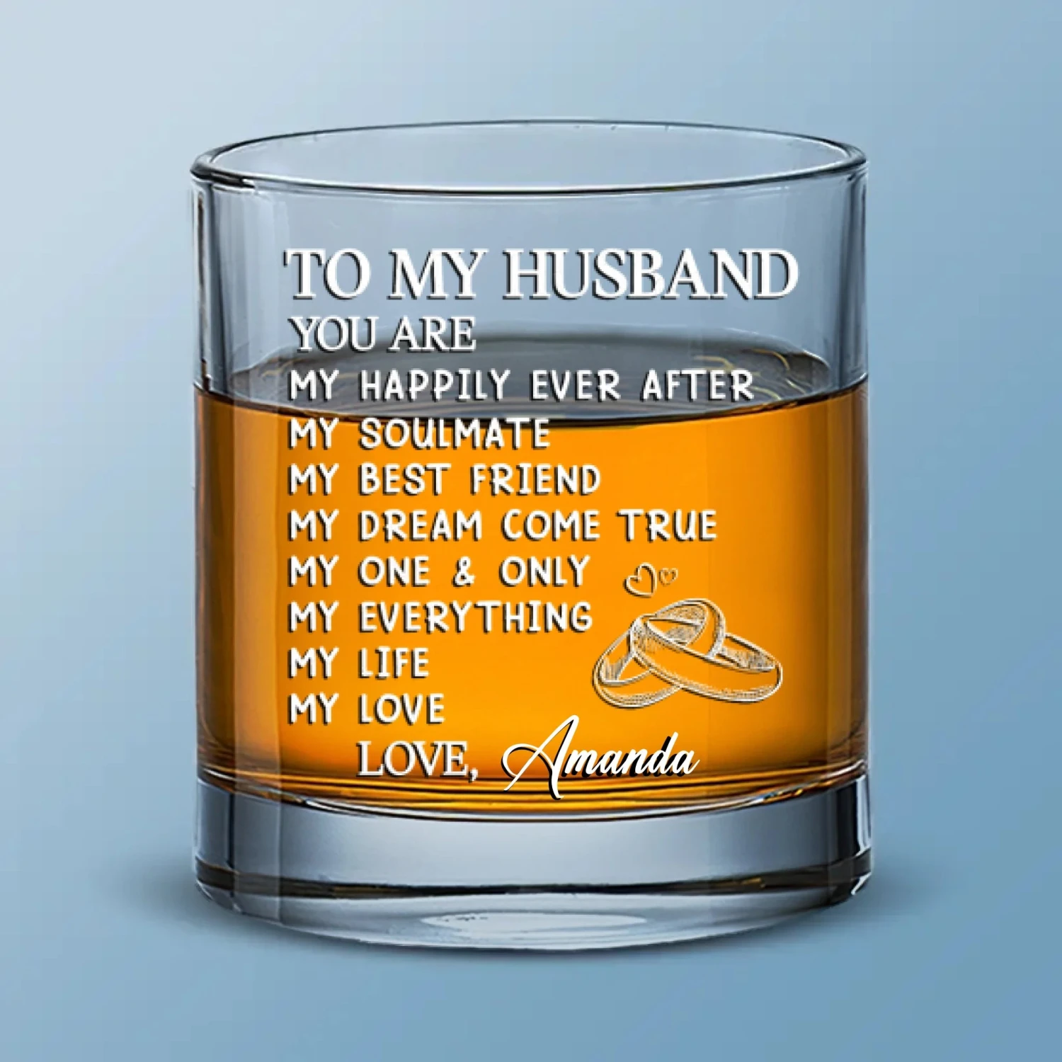 You Are My Happily Ever After - Couple Personalized Custom Whiskey Glass - Gift For Husband Wife, Anniversary 2 You Are My Happily Ever After - Couple Personalized Custom Whiskey Glass - Gift For Husband Wife, Anniversary - Image 2