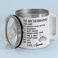 My Soulmate For Life - Couple Personalized Custom 14oz Stainless Steel Tumbler With Handle - Gift For Husband Wife, Anniversary 14 My Soulmate For Life - Couple Personalized Custom 14oz Stainless Steel Tumbler With Handle - Gift For Husband Wife, Anniversary -Pawfect House Store 678e1b7e3ff98