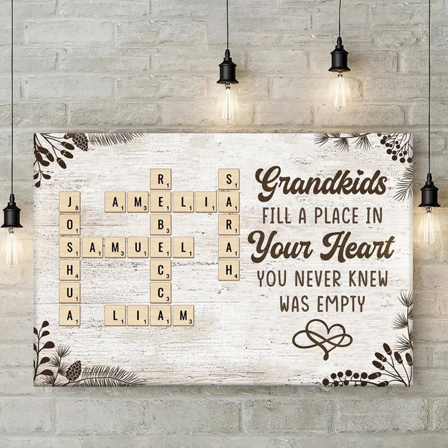 Grandchildren Are The Sunshine Of Life - Family Personalized Custom Horizontal Canvas - Gift For Grandma, Grandpa, Grandkid 3 Grandchildren Are The Sunshine Of Life - Family Personalized Custom Horizontal Canvas - Gift For Grandma, Grandpa, Grandkid - Image 3
