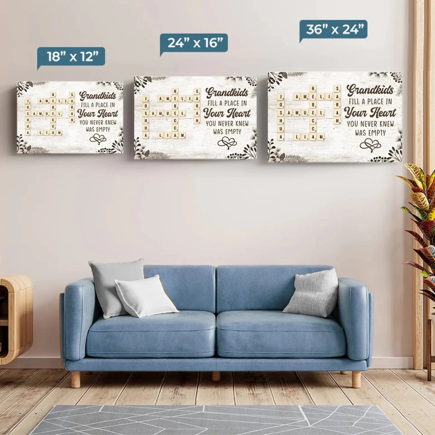 Grandchildren Are The Sunshine Of Life - Family Personalized Custom Horizontal Canvas - Gift For Grandma, Grandpa, Grandkid 6 Grandchildren Are The Sunshine Of Life - Family Personalized Custom Horizontal Canvas - Gift For Grandma, Grandpa, Grandkid - Image 6