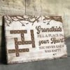 Life Is Sweeter With Grandchildren - Family Personalized Custom Horizontal Canvas - Gift For Grandma, Grandpa, Grandkid