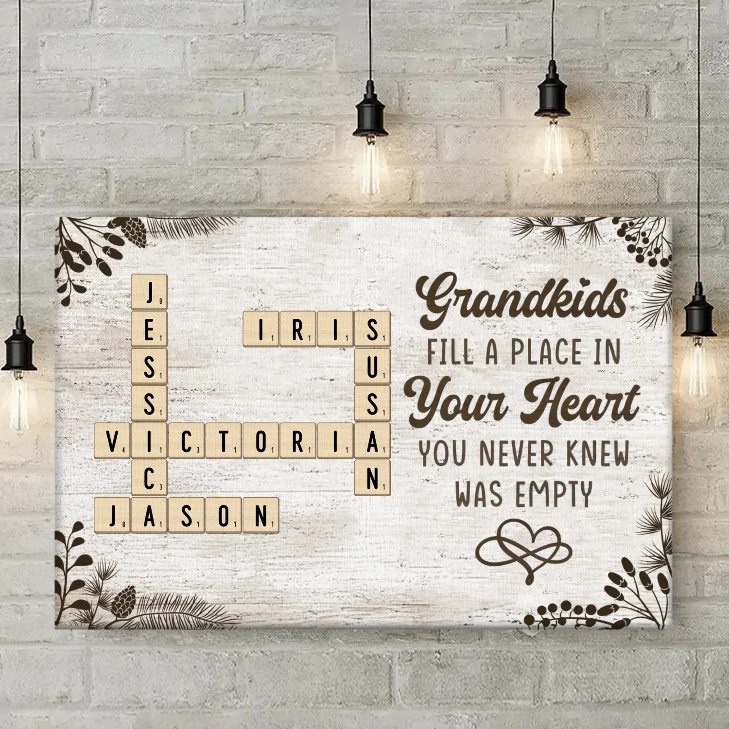Grandchildren Are The Sunshine Of Life - Family Personalized Custom Horizontal Canvas - Gift For Grandma, Grandpa, Grandkid 2 Grandchildren Are The Sunshine Of Life - Family Personalized Custom Horizontal Canvas - Gift For Grandma, Grandpa, Grandkid - Image 2