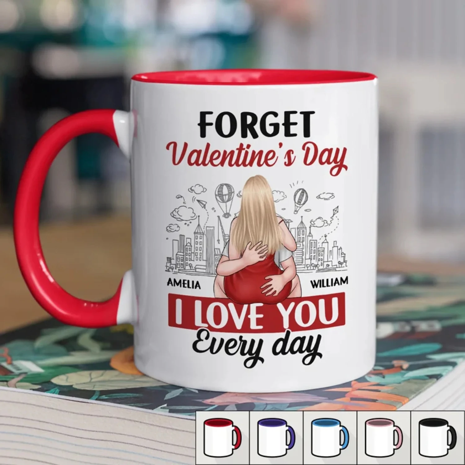 Love Is Sharing Your Popcorn And Your Bed - Couple Personalized Custom Accent Mug - Gift For Husband Wife, Anniversary 1 Love Is Sharing Your Popcorn And Your Bed - Couple Personalized Custom Accent Mug - Gift For Husband Wife, Anniversary