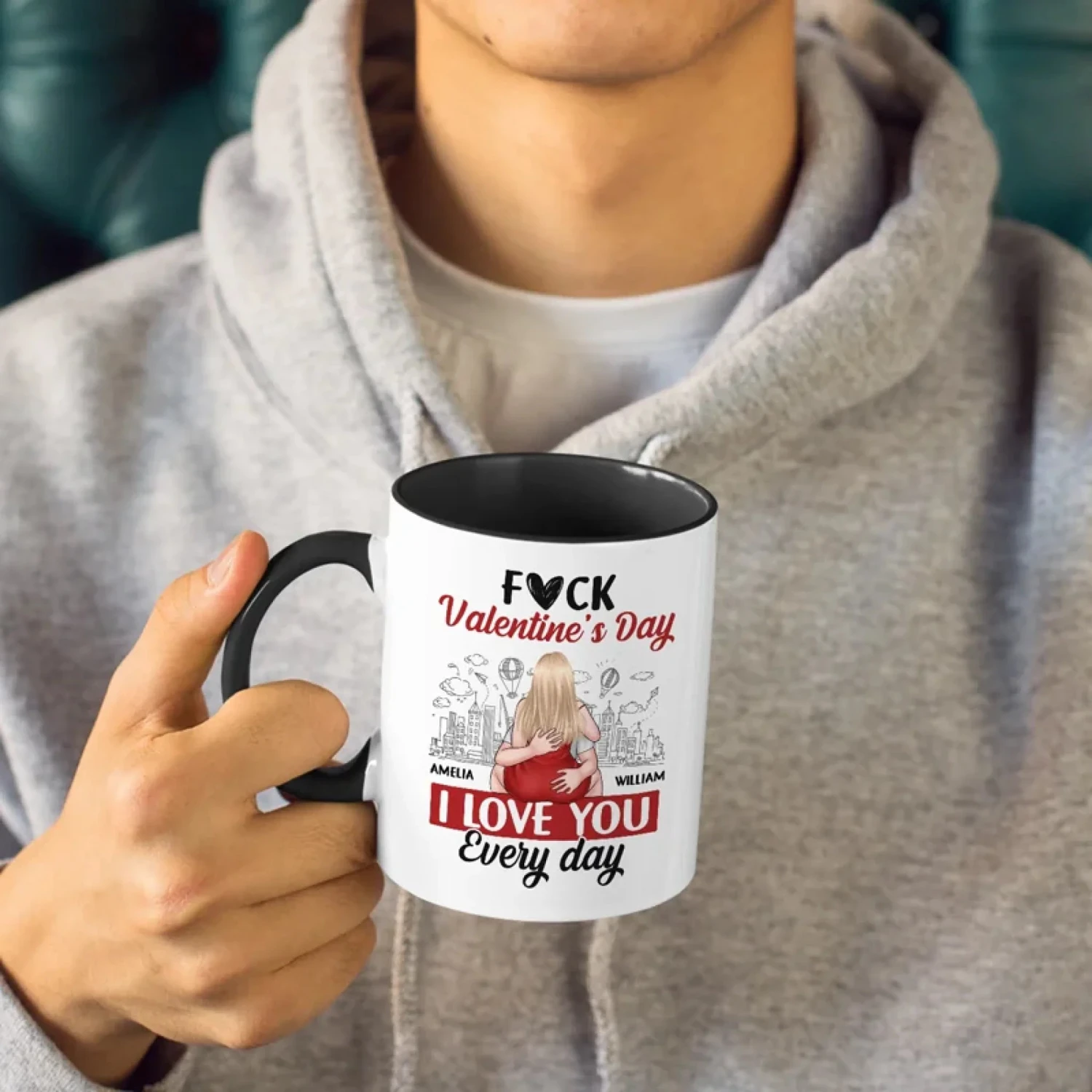 Love Is Sharing Your Popcorn And Your Bed - Couple Personalized Custom Accent Mug - Gift For Husband Wife, Anniversary 4 Love Is Sharing Your Popcorn And Your Bed - Couple Personalized Custom Accent Mug - Gift For Husband Wife, Anniversary - Image 4