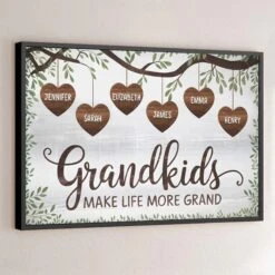 From A Grandma’s Roots Grows A Grandchild’s Dreams - Family Personalized Custom Horizontal Poster - Gift For Mom, Grandma