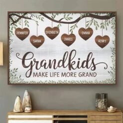 From A Grandma’s Roots Grows A Grandchild’s Dreams - Family Personalized Custom Horizontal Poster - Gift For Mom, Grandma -Pawfect House Store 678ee4e062c3e